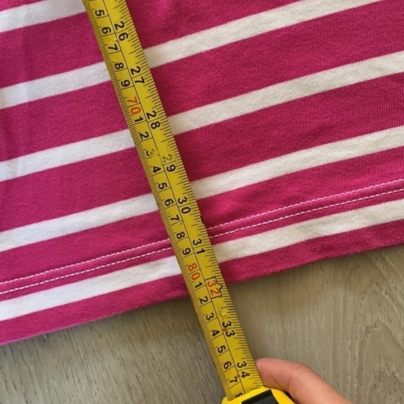 Kate Spade | Tropez Pink White Stripe Cotton Shift Dress size XS bow - Picture 6 of 9